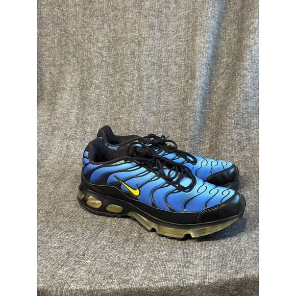 Nike Air Max Plus TN Hyper Blue Black Yellow – OG Retro Running Shoes - Picture 1 of 6